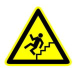 Vigyázz! lépcső 10x12cm / Öntapadós vinil