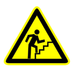 Vigyázz! lépcső 10x12cm / Öntapadós vinil
