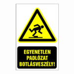 Egyenetlen padlózat botlásveszély! 16x25cm / Öntapadós vinil