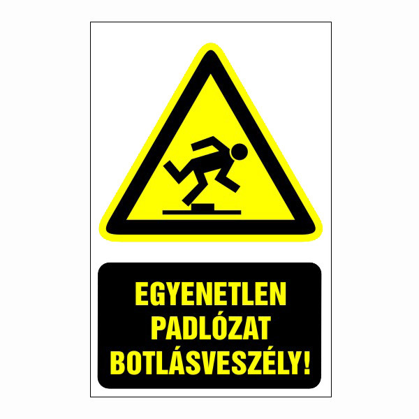 Egyenetlen padlózat botlásveszély! 16x25cm / Öntapadós vinil