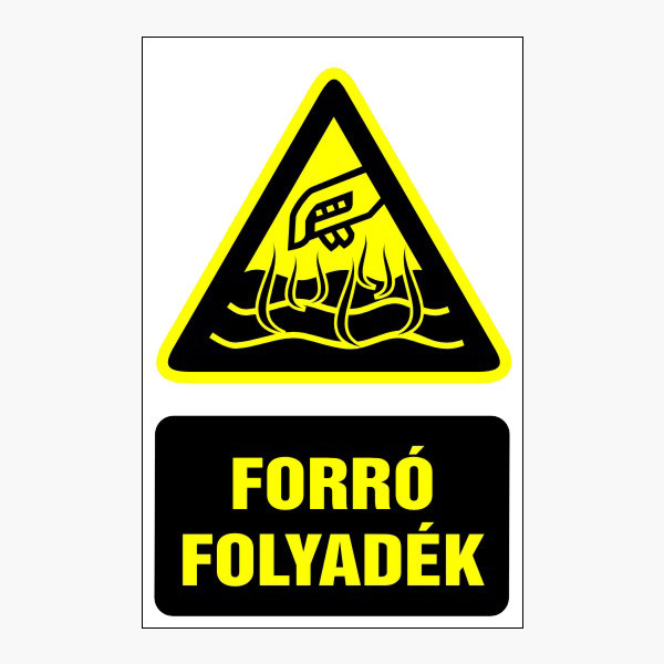 Forró folyadék 16x25cm / Öntapadós vinil