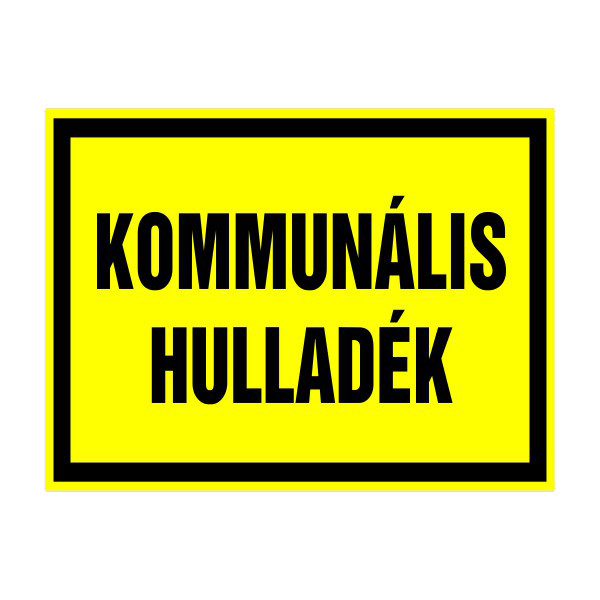 Kommunális hulladék 20x15cm / Öntapadós vinil