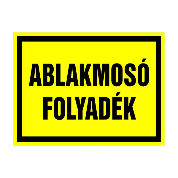 Ablakmosó folyadék 20x30cm / 3 mm Műanyaglemez