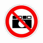 Fényképezni tilos! 10x10cm / Öntapadós vinil