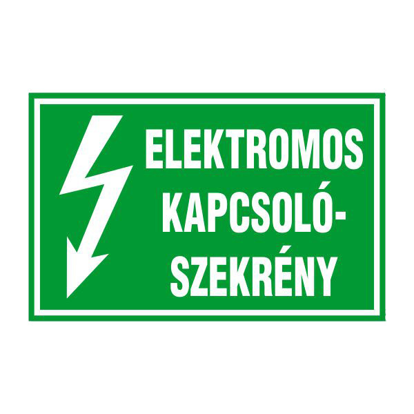 Elektromos kapcsolószekrény 16x10cm / Öntapadós vinil