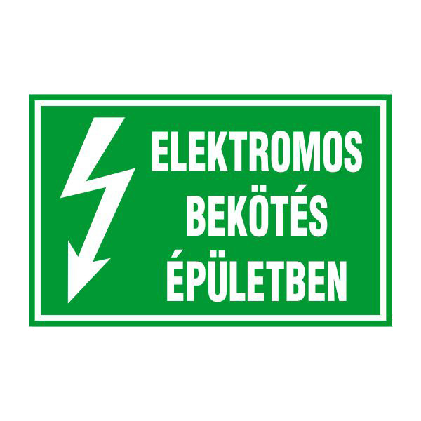 Elektromos bekötés épületben 16x10cm Öntapadós vinil