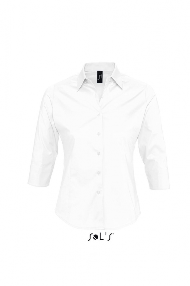 SOLS EFFECT - 3/4 ujjú STRETCH Női póló, fehér | XL