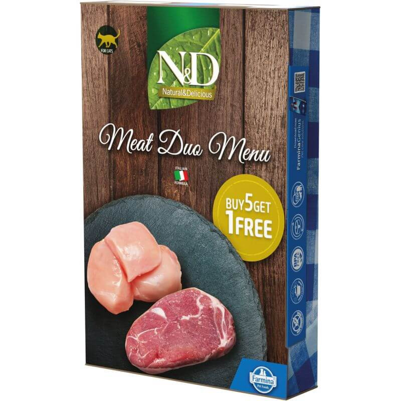 N&D Cat konzerv Meat Duo Menu 6x70g