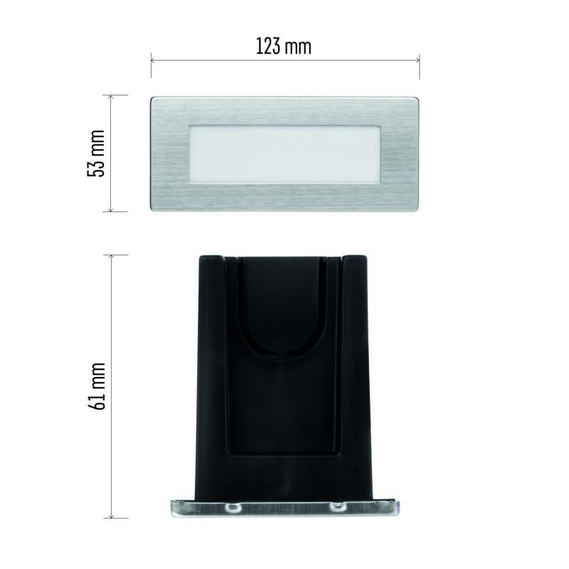 EMOS LED irányfény beépíthető AMAL, téglalap, 1.5W IP65 meleg fehér