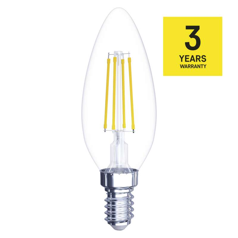 EMOS LED Filament izzó gyertya E14 6W 806lm meleg fehér