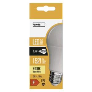 EMOS LED izzó A60 E27 15.3W 1521lm meleg fehér - Image 4