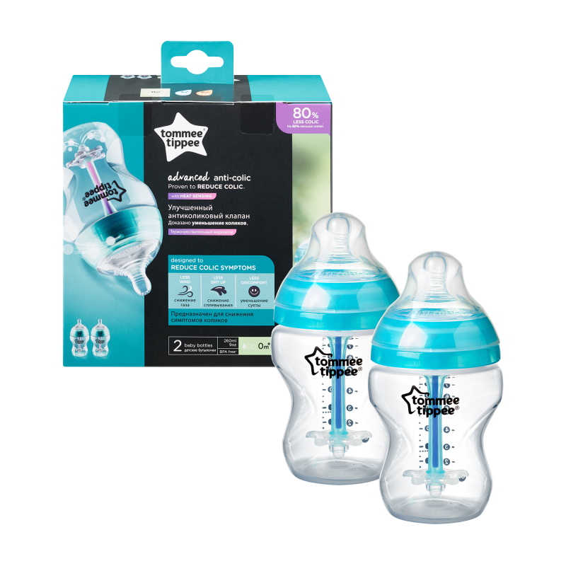 Tommee Tippee cumisüveg duo Advenced anti colic türkiz 260 ml 