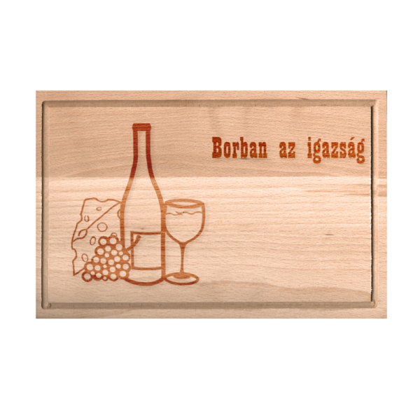 Egyedi vágódeszka borban az igazság - kicsi - Image 3