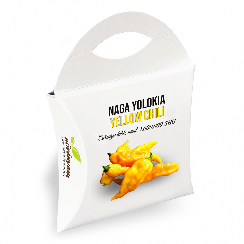 Naga Jolokia yellow chili paprika magok díszdobozban