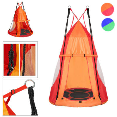 Fészekhinta sátorral 110 cm, narancssárga-piros