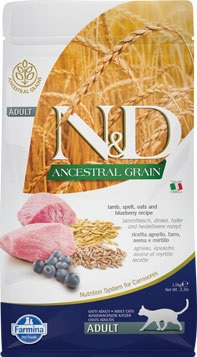 N&D Cat Ancestral Grain bárány, tönköly, zab&áfonya adult 1,5kg