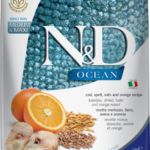 N&D Dog Ocean tőkehal, tönköly, zab&narancs adult medium&maxi 2,5kg