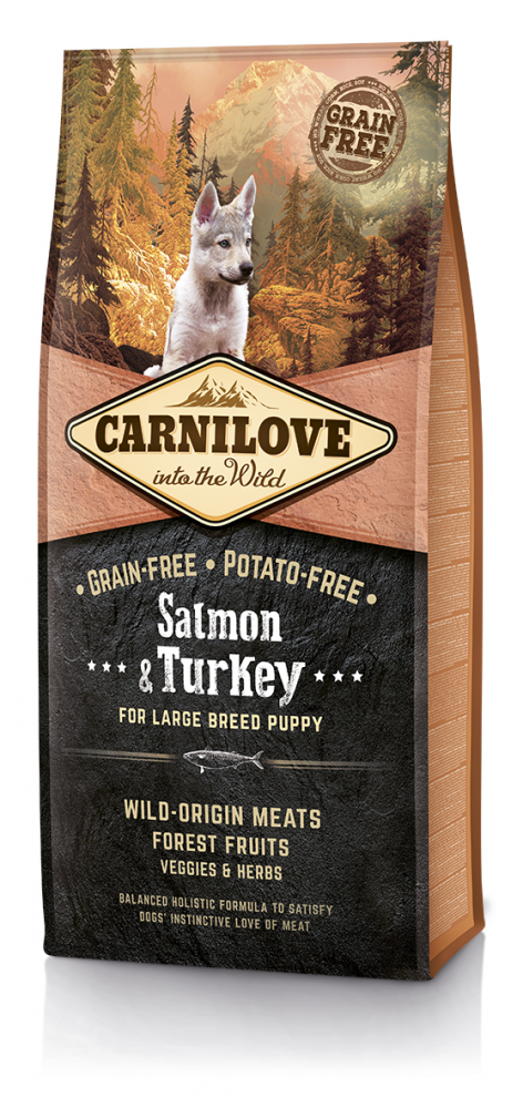 Carnilove Puppy Large Salmon & Turkey-Lazac-Pulyka Hússal 12kg