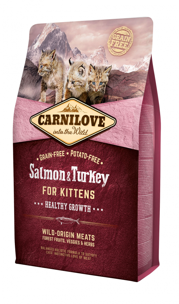 Carnilove Cat Kitten Salmon & Turkey – Healthy Growth - Lazac és Pulyka Hússal 2kg