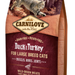 Carnilove Cat Duck & Turkey Large Breed – Muscles, Bones, Joints-  Kacsa és Pulyka Hússal 2kg