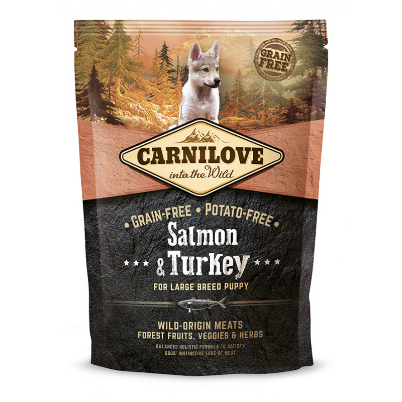 Carnilove Puppy Large Salmon & Turkey- Lazac-Pulyka Hússal 1,5kg