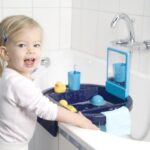 Rotho Babydesign Gyermekmosdó, kék-fehér-svéd zöld, Kiddy's Wash