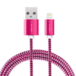 Gogen Lightning USB kábel 1m, textil borítás, lila szín
Adat és töltő csatlakozó  Lightning kábel, USB 2.0 A - Lightning villa, fémes konnektorok