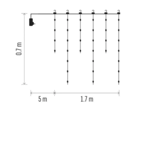 LED karácsonyi drop fényfüzér – jégcsapok, 1,7 m, kültéri és beltéri, meleg fehér, progr. - Image 3