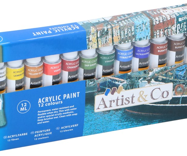 ARTIST&CO akril festék készlet 12 szín x 12 ml - DBKF-XEH25218586