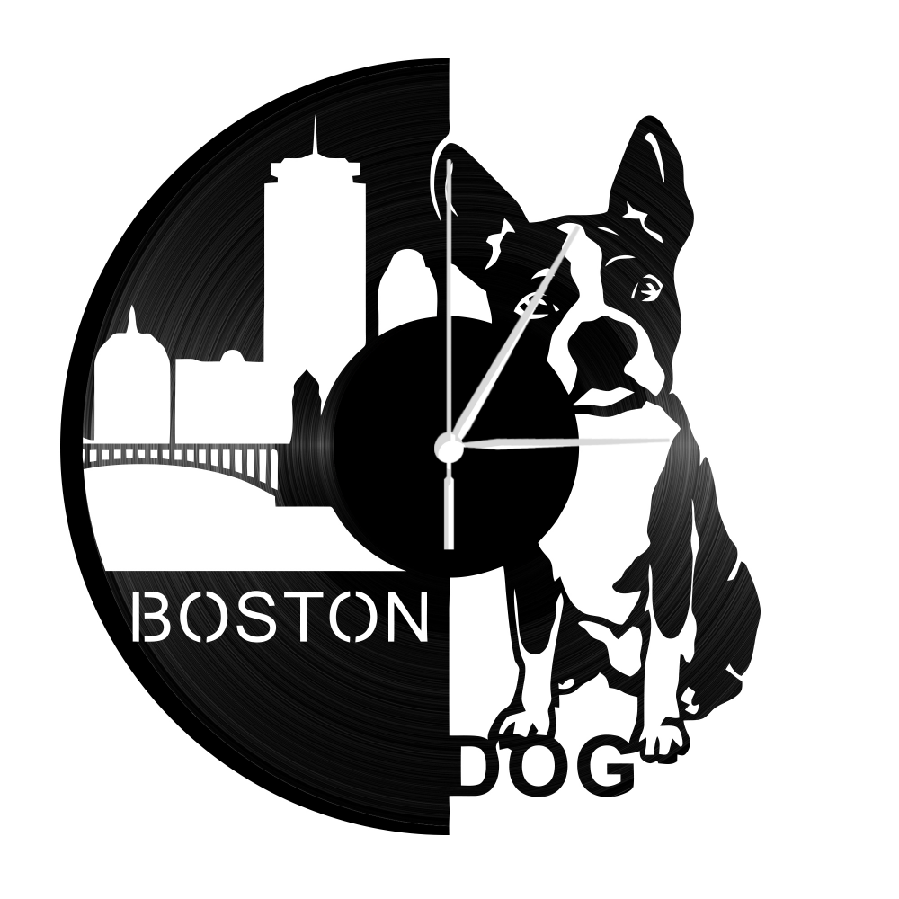 Bakelit óra - Boston Terrier