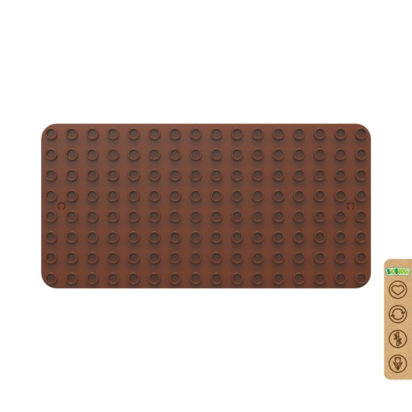 BiOBUDDi BB-0017 | készségfejlesztő alaplap | 8x16 bütyök barna - PZTV-BB-0017-Caramel-Brown