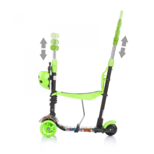 Chipolino Kiddy Evo roller tolókarral - Green Graffiti - Image 3