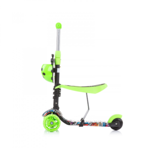 Chipolino Kiddy Evo roller tolókarral - Green Graffiti - Image 5