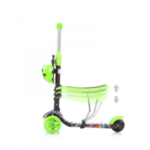 Chipolino Kiddy Evo roller tolókarral - Green Graffiti - Image 6