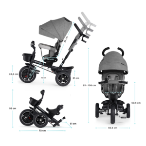 Kinderkraft tricikli Spinstep platinum grey - Image 4