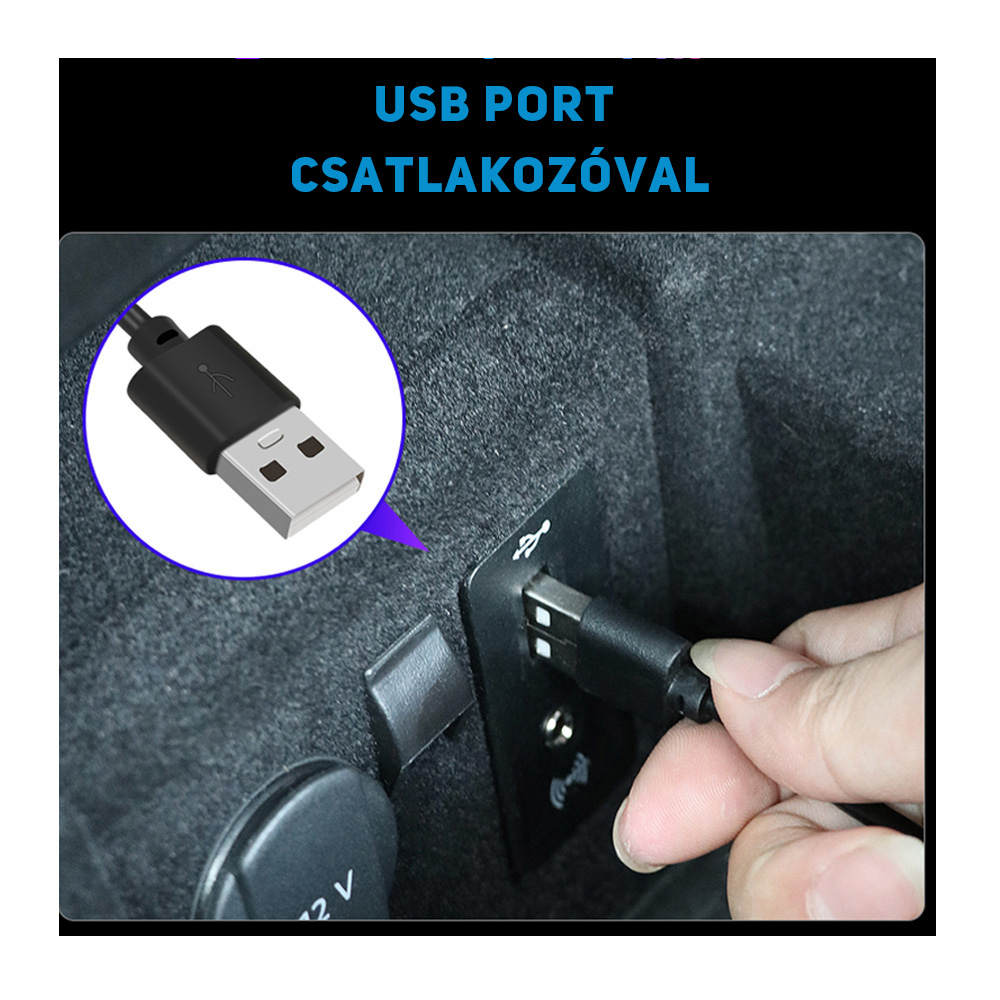 Led lábtér világítás szett USB-s