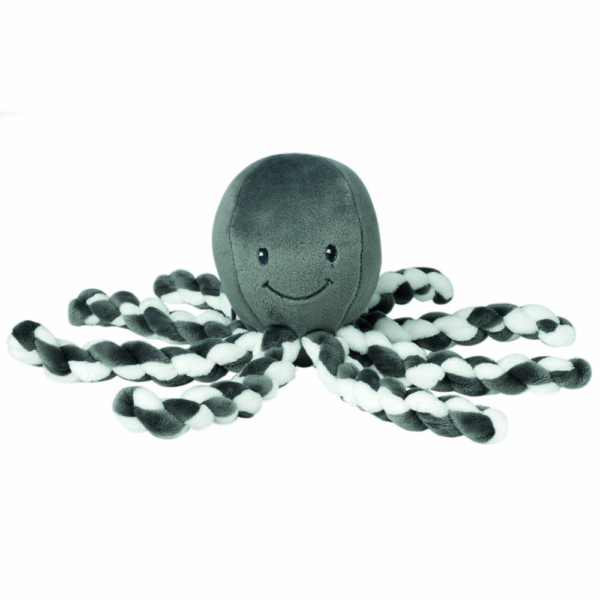 Nattou játék plüss 23cm Lapidou - Octopus Antracit - MTTF-M5414673878739