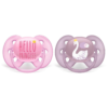 Philips AVENT játszócumi ultrasoft text 6-18hó lányos 2db - MTTF-M8710103938767
