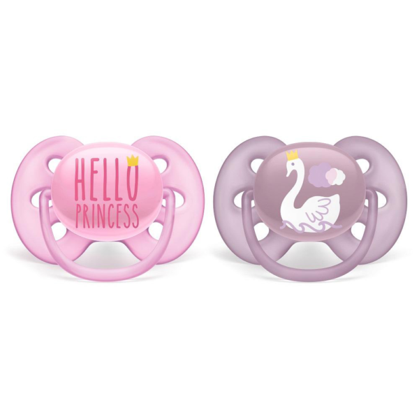 Philips AVENT játszócumi ultrasoft text 6-18hó lányos 2db - MTTF-M8710103938767