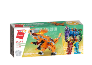 QMAN® 1414 | készségfejlesztő építőjáték | 553 db építőkocka | 6 az 1-ben Sura Mecha a dinoszaurusz transformer - Image 5