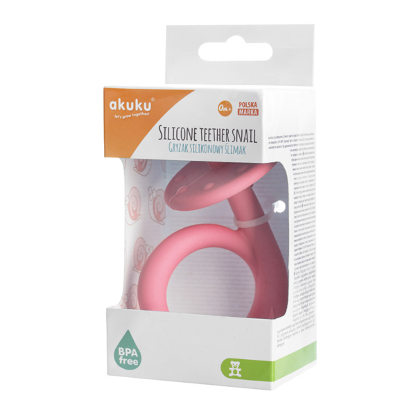 Akuku rágóka szilikon Csiga pink - MTTF-M5907644001156