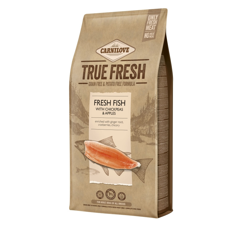 Carnilove True Fresh kutyatáp - Hal, csicseriborsó és alma 11,4kg