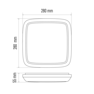 EMOS LED felületre szerelhető lámpatest Dori 18W 1800lm IP54 természetes fehér - Image 6