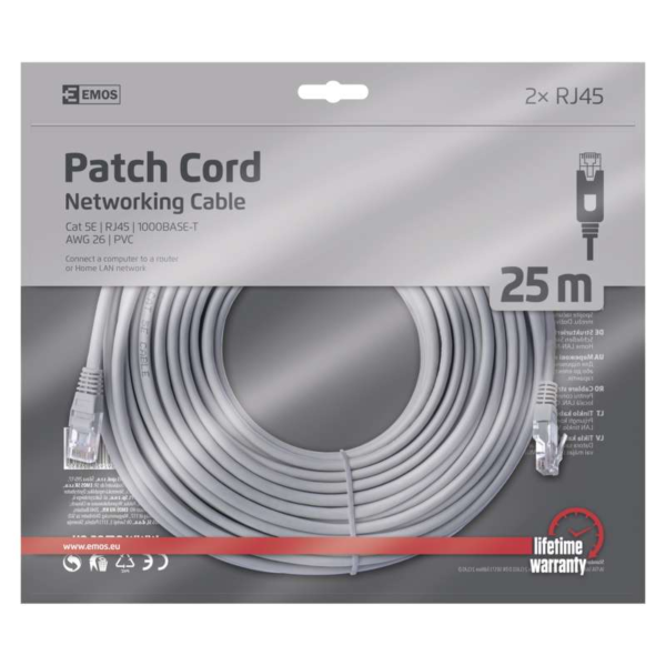 EMOS UTP Patch kábel CAT5E PVC 25m - DBKF-EMS9130