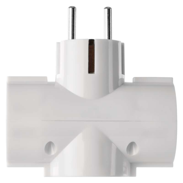 Emos elosztó t-adapter 3x2p+pe 180° - DBKF-EMP00242