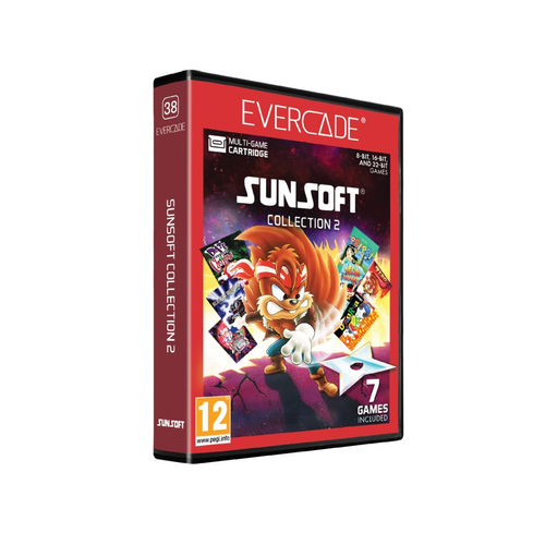 Evercade #38, Sunsoft Collection 2, 7in1, Retro, Multi Game, Játékszoftver csomag