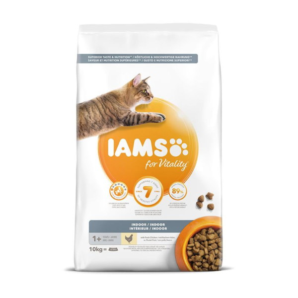 Iams Cat Adult Indoor csirke macskatáp 10kg - LPHT-IAMS50451