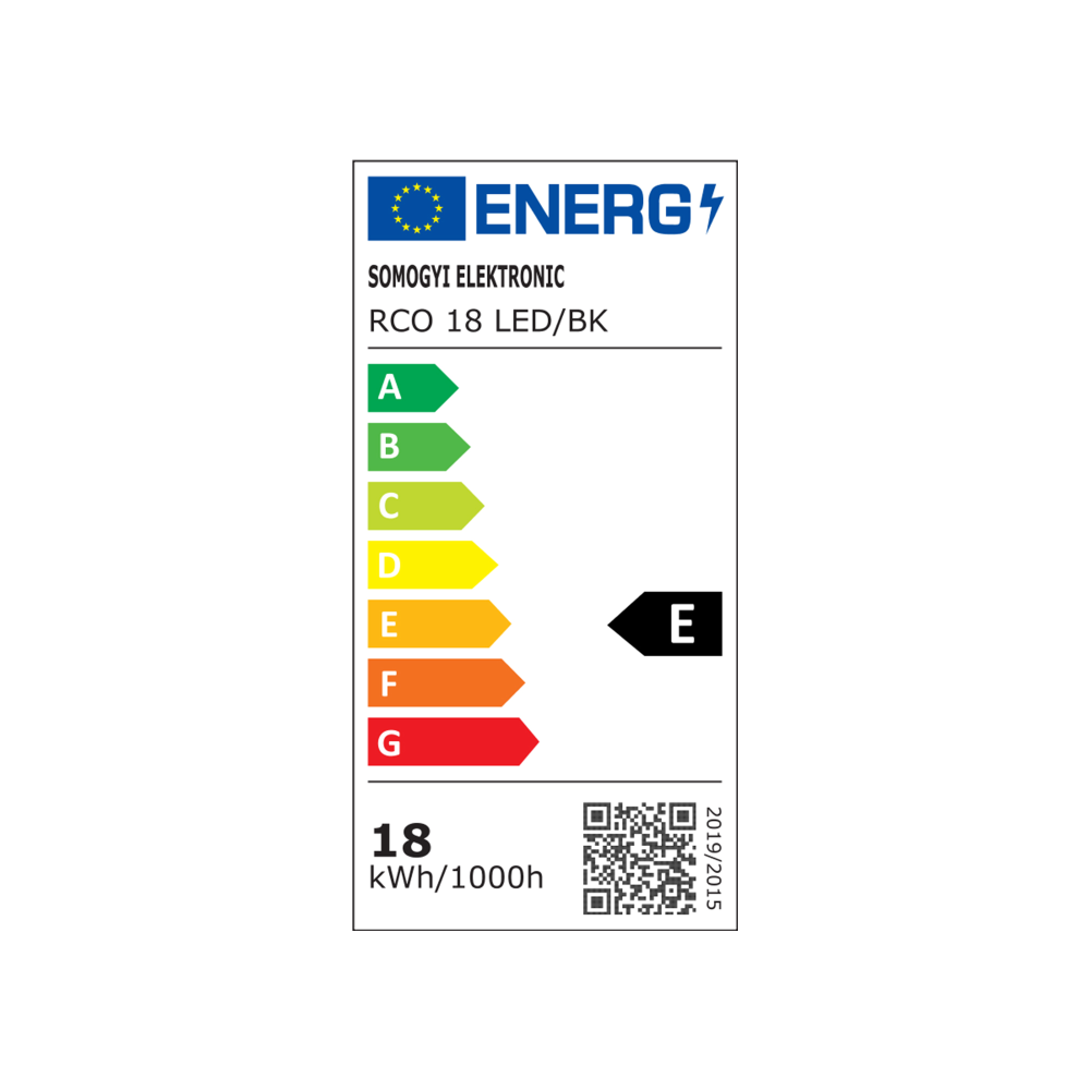 LED-es fali/mennyezeti lámpa, ovális, fekete, 18 W, 4000K