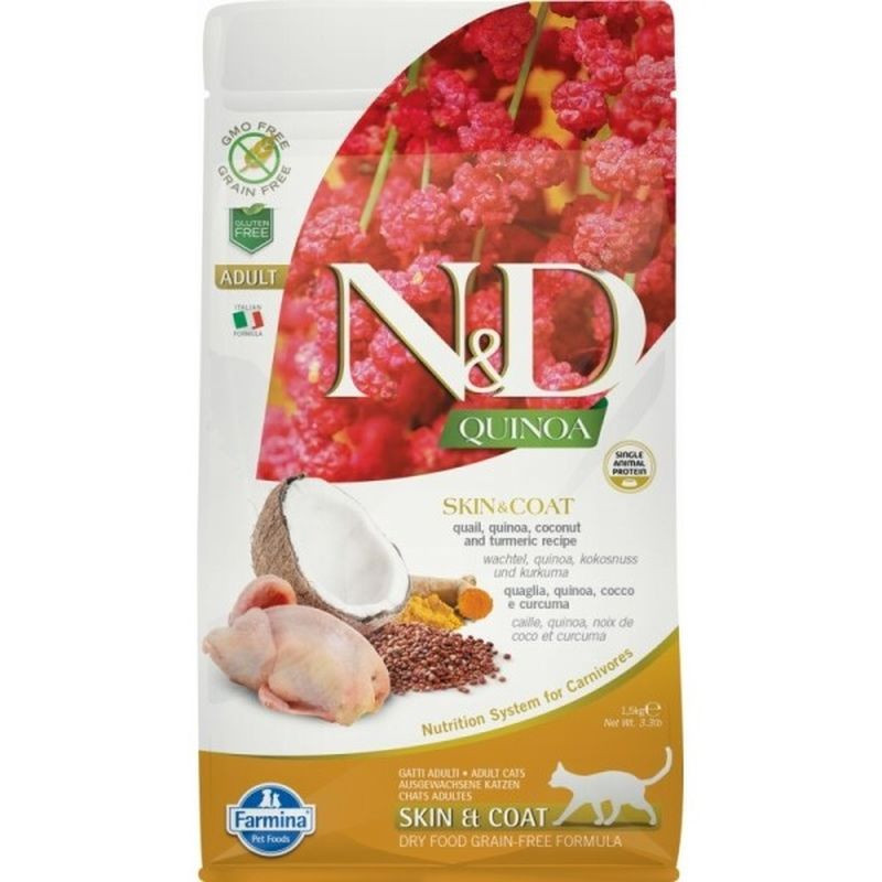 N&D Cat Quinoa Skin&coat fürj 1,5kg