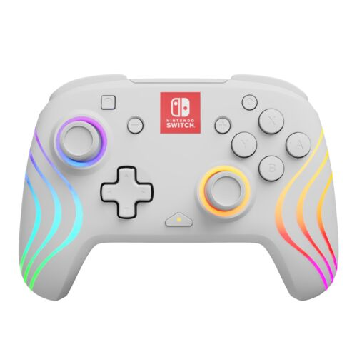 PDP Afterglow Wave, Nintendo Switch/Lite/OLED, RGB LED Lighting, Fehér, Vezeték nélküli kontroller